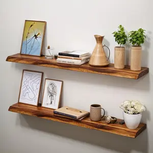 No Measure Floating Shelves - Live Edge Shelves, Walnut Shelves, Solid Wood Shelf, Floating Shelf, SINGLE Shelf, Custom Shelves, Heavy Duty