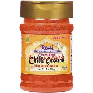 Rani Extra Hot Chilli Powder Indian Spice 3oz (85g) PET Jar ~ All Natural | Salt-Free | Vegan | No Colors | Gluten Friendly | NON-GMO | Kosher | Indian Origin