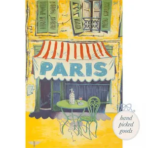 Paris France Outdoor Cafe Postcard