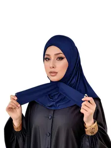 Instant Hijab for Women, Elegant Woven Fabric, Button Fastened Design, All Season Wearable, Slip Resistant Style, Modest Hijab