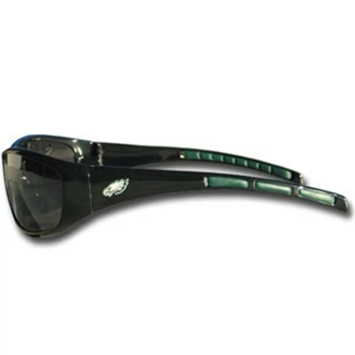 Philadelphia Eagles Wrap Sunglasses - Sports Eyewear with Plastic Frame, UV 400 Protection, Rubber-Colored Accents, Screen-Printed Logo, Sports Collectibles Accessory