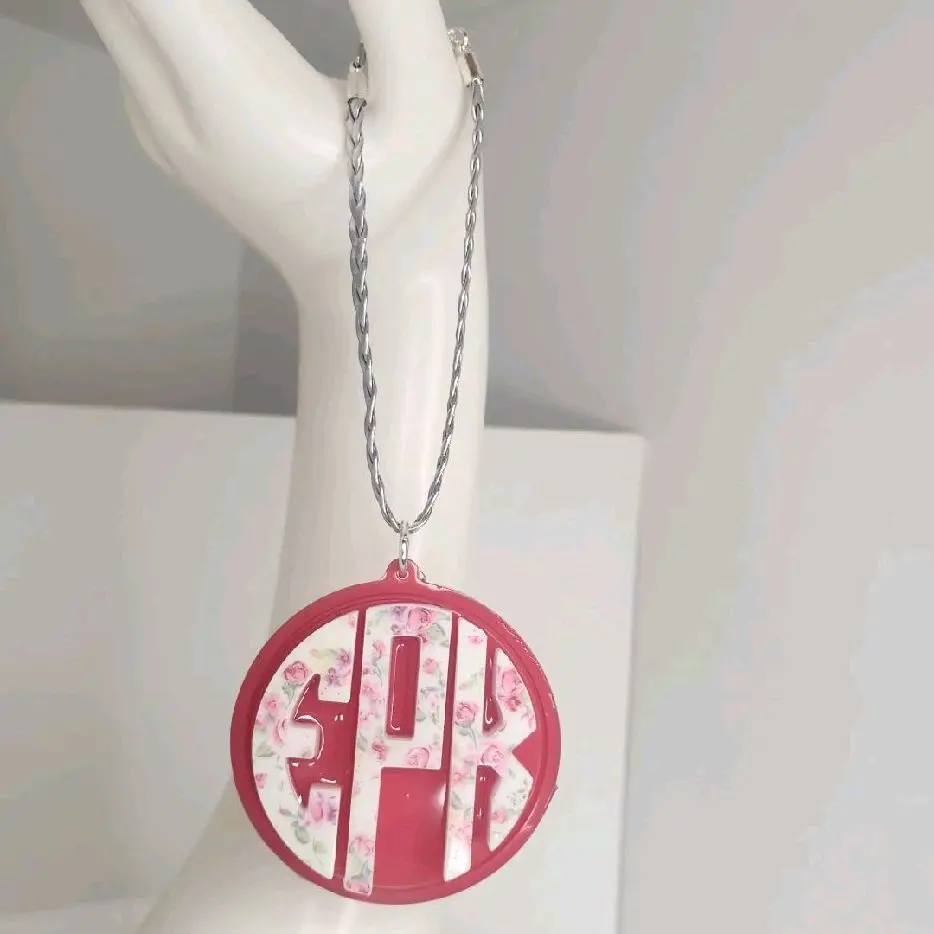 Personalized Monogram Bag Charm, Cup Charm, Luggage Tag Accessory