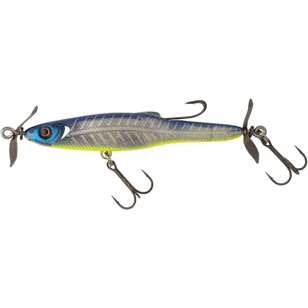 Great Lakes Finesse Stay Pinned Spy Bait - 2.75 in Artificial Bass Fishing Lure, Slow Retrieves, 3 Frog Hook Release Hooks, Multiple Angles, Accelerated Blade Rotation, Increased Water Resistance, Fishing Gear and Equipment