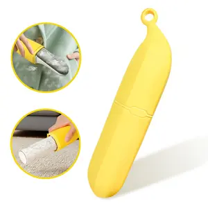 Banana Shaped Lint Remover Dual-Sided Fabric & Pet Hair Cleaner Compact Eco-Friendly Fuzz Remover for Clothes Sofa Car Seats Efficient Cleaning Tool