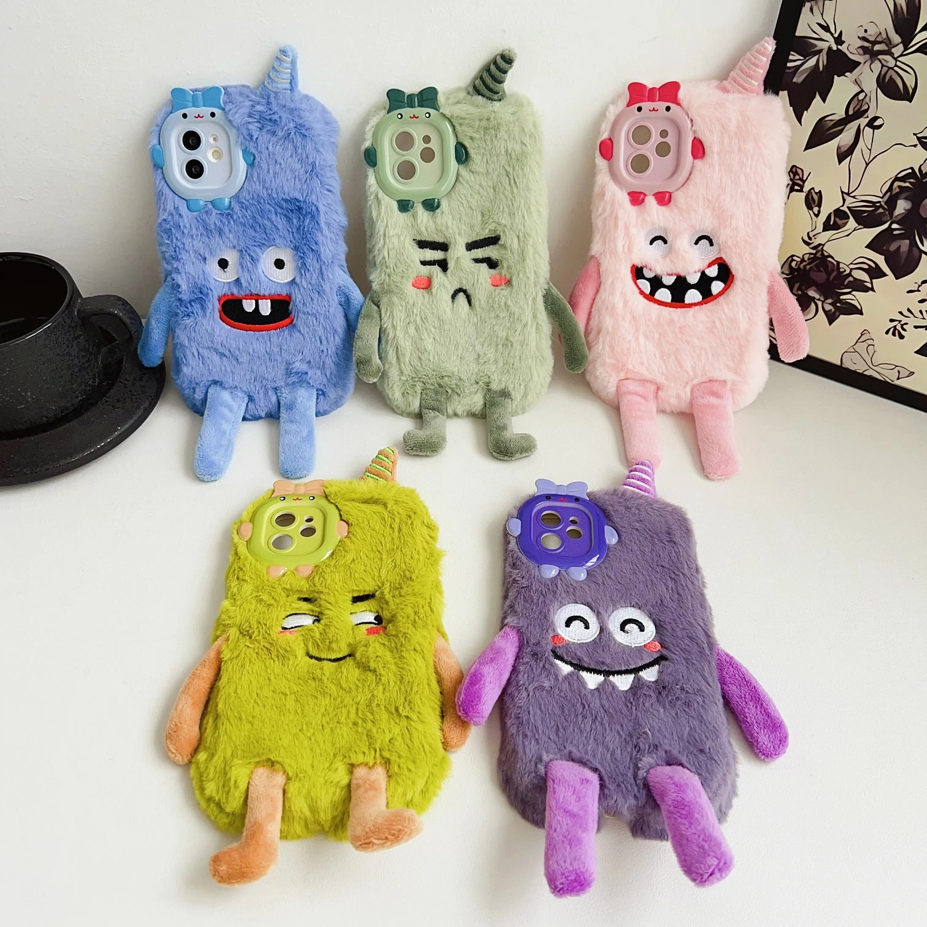 Plush Cartoon Funny Phone Case, Compatible with Apple 17 Pro Max/17 Pro/17 Air/17/16 Pro Max/16 Pro/16 Plus/16/15 Pro Max/15 Pro/15/15 Plus/14 Pro Max/14 Pro/14 Plus/14/13 Pro Max/13 Pro/13/12 Pro Max/12 Pro/12/11 Pro Max/11 Full Lens Protection
