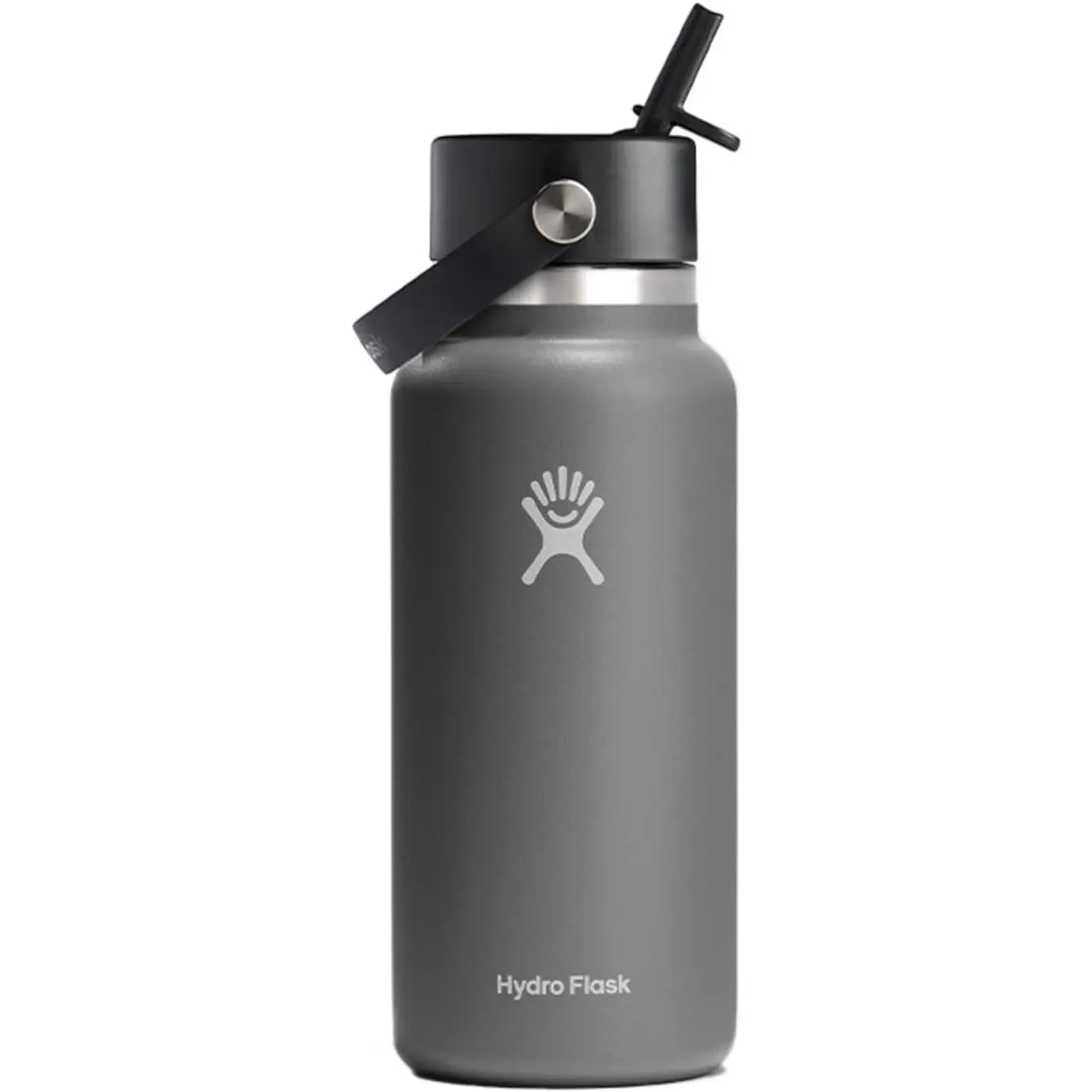 Hydro Flask 32oz Durable Insulated Stainless Steel Traveler Drinkware Flask - Wide Mouth, Flex Cap with Strap (W32BF)