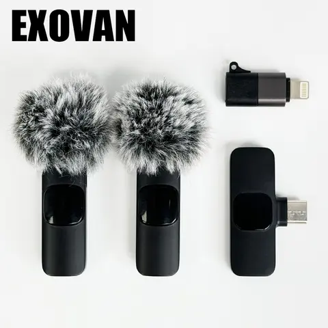 2-Pack Wireless Mini Lapel Microphones for iPhone & Mobile Phones - Phone Accessories, Noise Reduction, Distinct Stereo Sound, High-Quality Audio for Vlogging Equipment, Podcast Setup, Filming