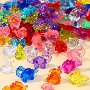 20/50/100 pcs mini dinosaur models, colored acrylic dinosaurs, mini resin animal figurines, Dinosaur Design, bulk plastic dinosaur party gifts, vase fillers, underwater floating stones, floating diving gifts, birthd