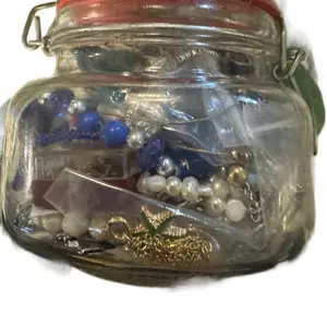 Jewelry jar 456 nautical or beach theme