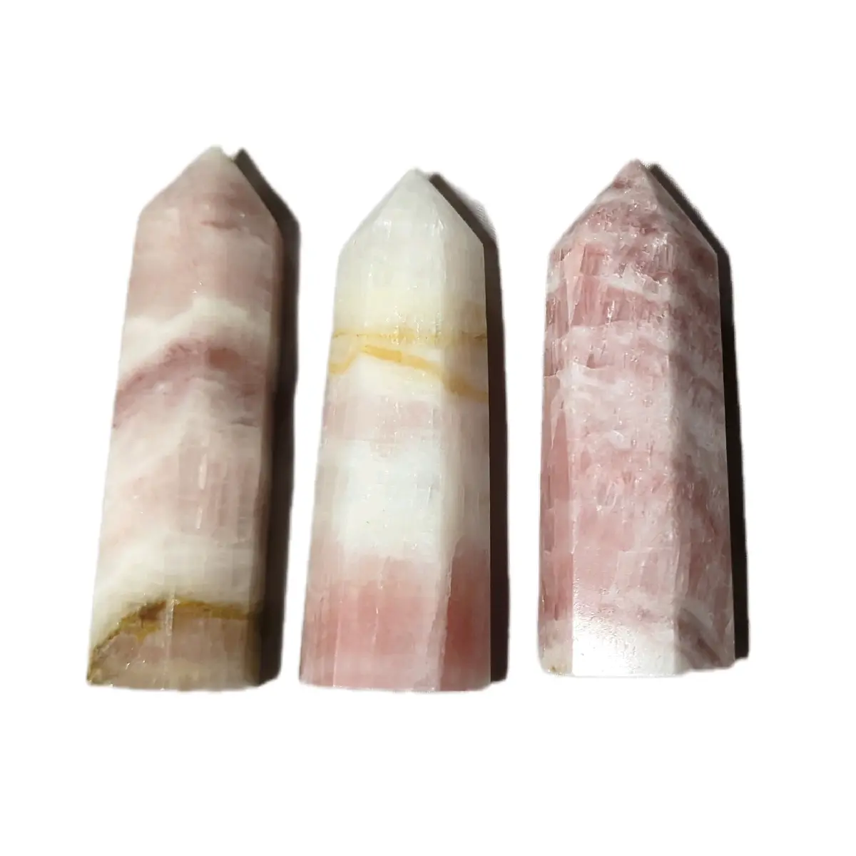 Pink Caribbean Calcite Crystal Towers for Home Decor - 3.25-3.75 inches - Healing Crystals - Natural Crystals