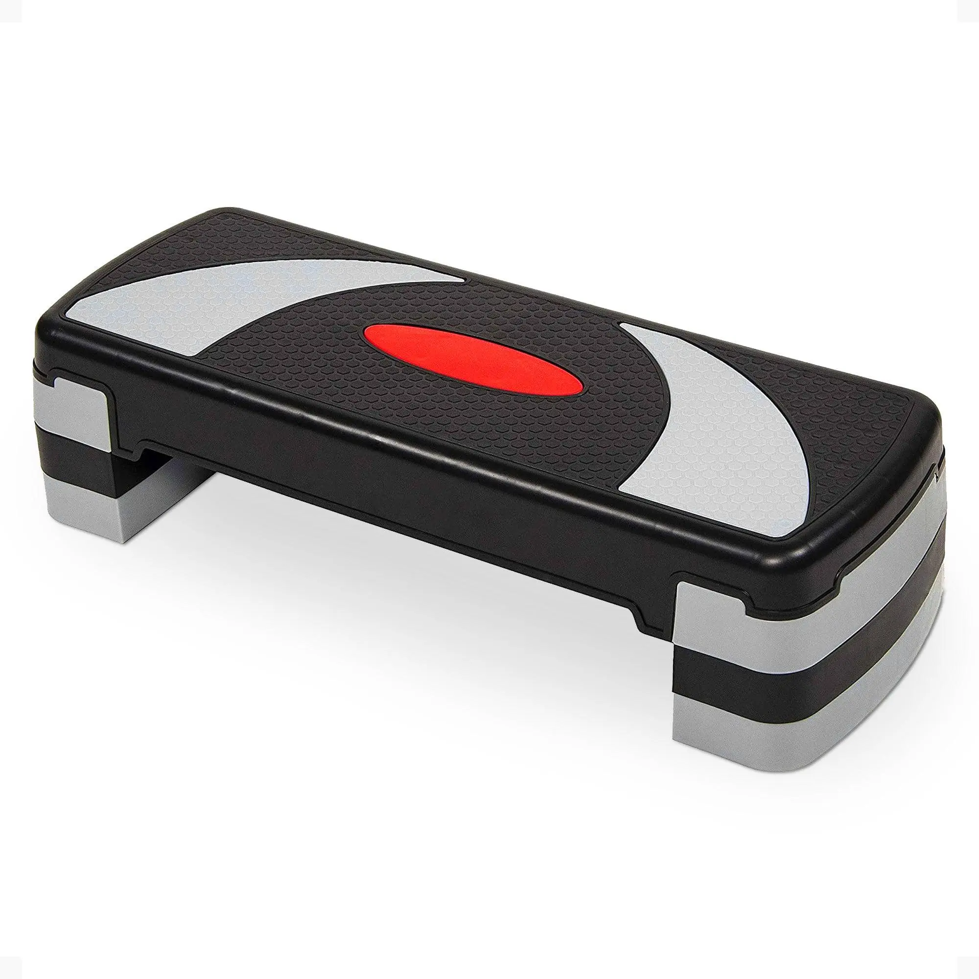 BalanceFrom Fitness Adjustable Workout Aerobic Step Platform Trainer, Gray/Black