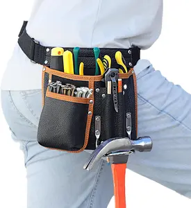 Tool Belt,Genuine Tool,Detachable & Single Side Tool Belt for Electrician,Carpenter,Construction,Work Apron,Belt.