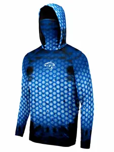 Men's UPF 50+ Sun Protection Hoodie, Athletic Hoodies, Quick Drying Breathable Fishing Top, Long Sleeve Hooded Top for Outdoor Activities