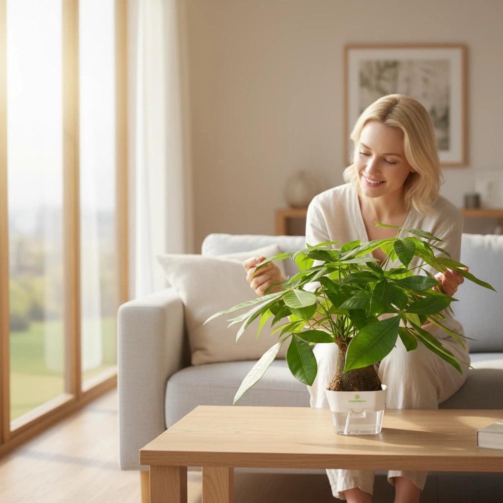 Money Tree Houseplant Lucky Indoor Plant Home Garden Air Purify Plant