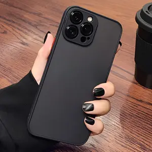 New Matte Shockproof Protective Armor Phone Case Protector for iPhone 16 15 14 13 12 11 Pro Max XR XS Max X 7 8 Plus 12Mini 13 Mini Luxury Translucent Ultra-thin Hard PC Back Cover