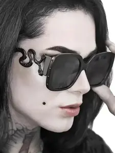 Punk Style Snake Design Glasses, Stylish Glasses, Vintage Gothic Eyewear for Everyday Use, Fashion Accessories for Outdoor Activities
