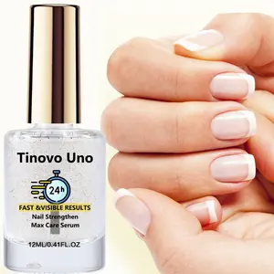 Tinovo Uno Coconut Care Serum - 24K Upgrade Nail Strengthener, Nail Care Liquid, Natural Jelly Stronger Hardener with Keratin, Sweet Almond Oil, No-Bake Dry, Moisturizing Strengthening for Thin and Soft Nails, Long-lasting Gloss