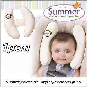 Adjustable Width Banana Shape Baby Car Head Neck Support Pillow, Ideal for Car Seats, Comfort and Safety for Infants, Car Seat Attachment