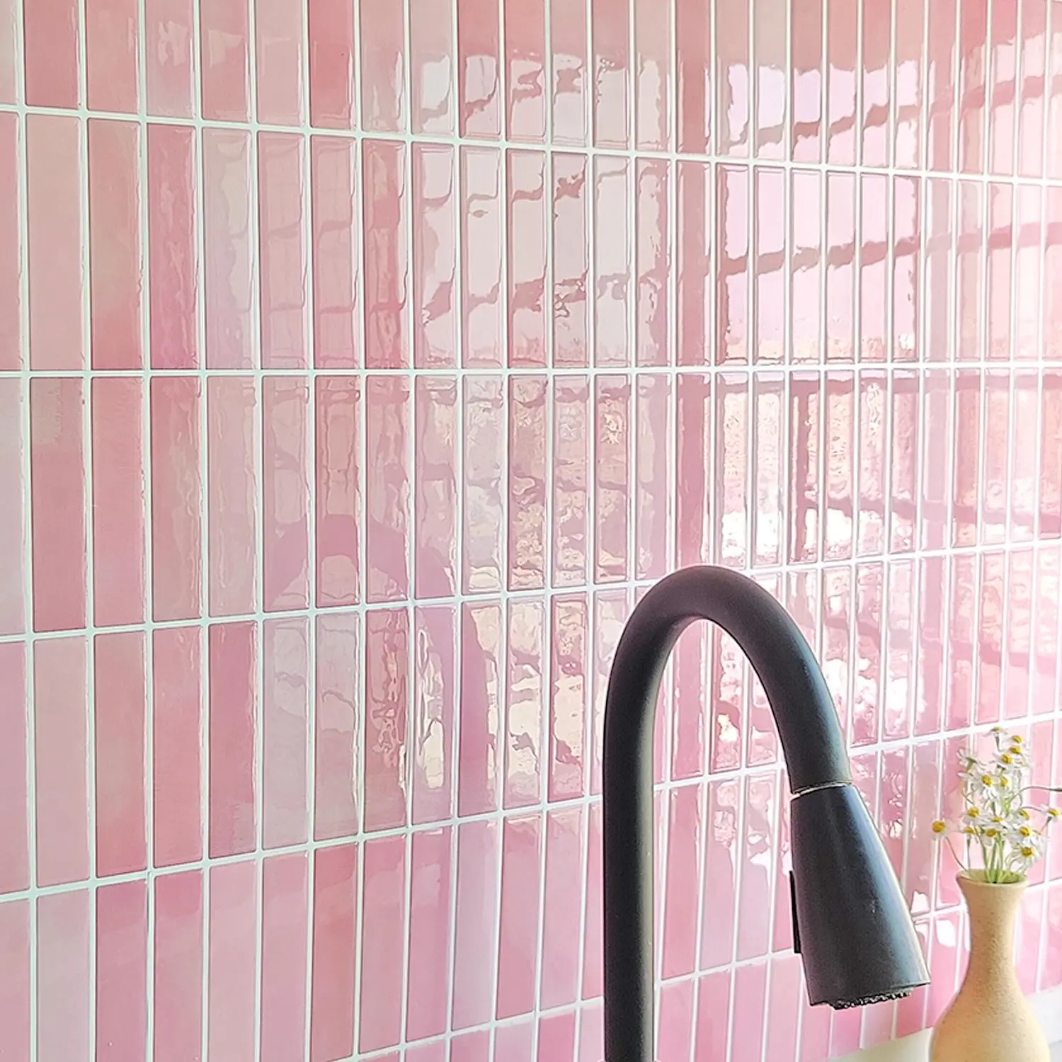 10 Pieces Simulated Ceramic Tile Self-adhesive Wall sticker, Waterproof & Oil-proof 3d Vinyl Wallpaper for Indoor DIY Decoration 10*10 Inch