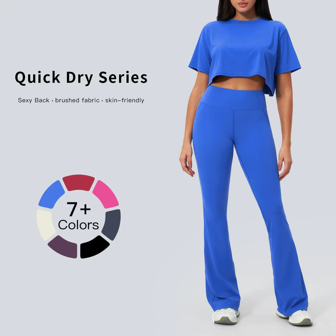 Tenwolf Women’s Yoga Outfit Short Sleeve Set, Form-Fitting Quick-Dry Long Pants Fitness Wear, High-Intensity Sports Set, 2 Piece Sets, Workout Sets Women,travel essentials,camping essentials