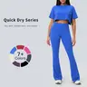 Tenwolf Women’s Autumn Two-Piece Yoga Set – Short-Sleeve Top, Slim-Fit Quick-Dry Long Pants, Fitness Training Wear, Women’s Sports Set, Lightweight Gym Outfit, Matching Women’s Sportswear, Women’s Two-Piece Set, for yoga, Pilates, gym, and everyday casual