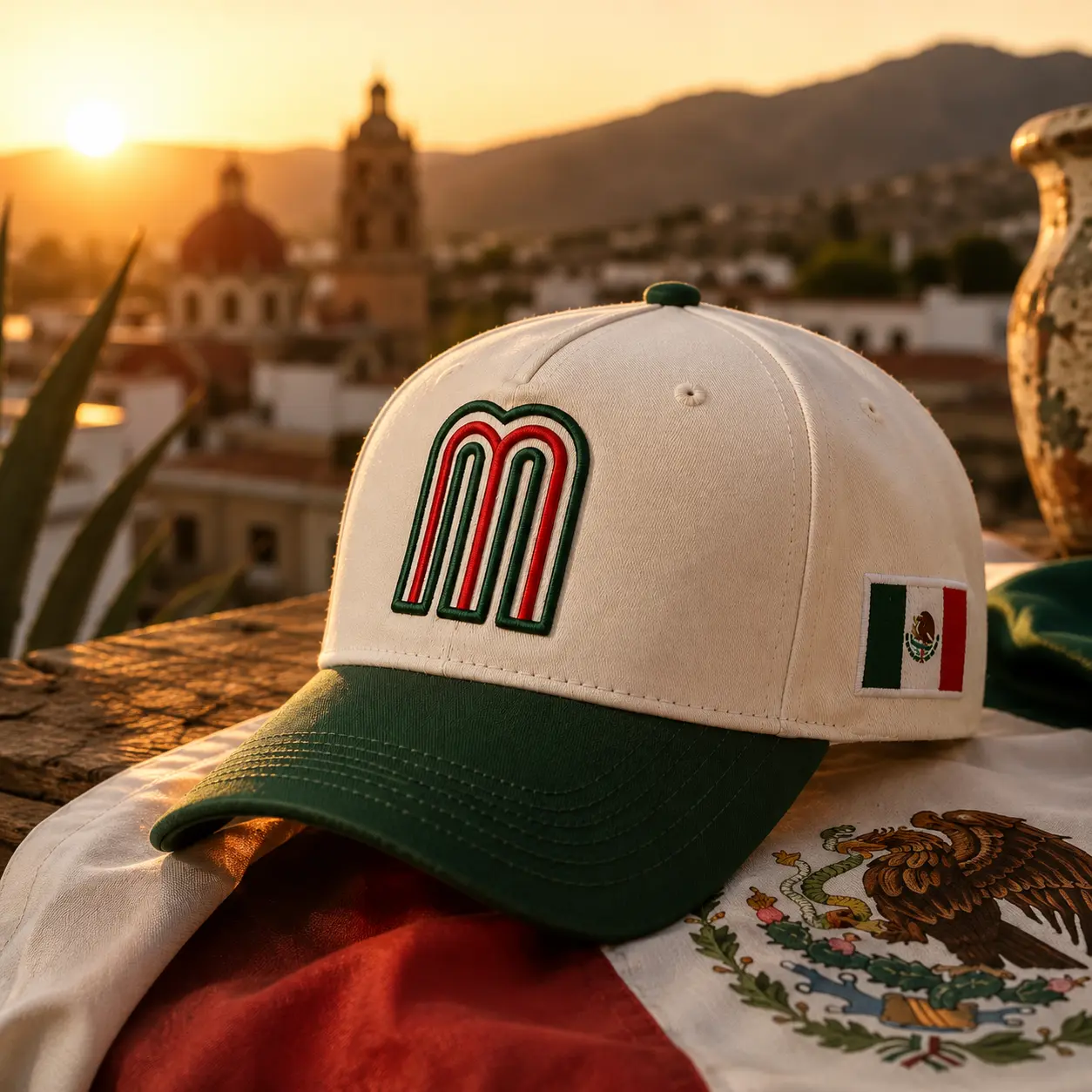 Mexico Hat Mexican Flag Baseball Cap Embroidered M Hat Adjustable Dad Cap Hispanic Heritage Hat Green White Red Snapback Style Cap Mexican Pride Gift for Men Women Everyday Casual Wear