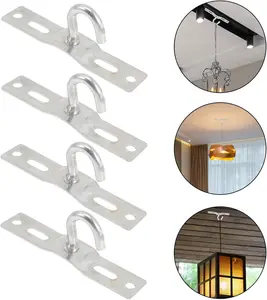 Light Fixture Mounting Bracket with Hook 3.66 Inch Ceiling Light Bracket Hook for Chandelier Hanging Board Support in Living Room Bedroom Office Pendant Lamp Secure Sturdy Iron Construction