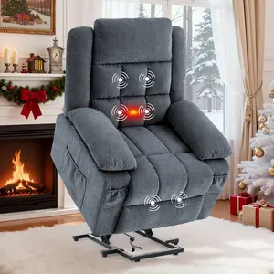 Korser Power Lift Recliner for Elderly with Heat Massage Infinite Position Electric Lift Chair for Living Room Comfortable Stylish Cloud Touch Design 6 Point Massage System 5 Intensity Levels