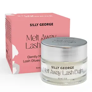 Silly George Melt Away Makeup & Lash Extension Remover - Removes All Eye Makeup (Including Mascara & Eyeliner) + Lash Extensions & Adhesives - Hydrating Moisturizer for Eyes & Lashes - 15 milliliters