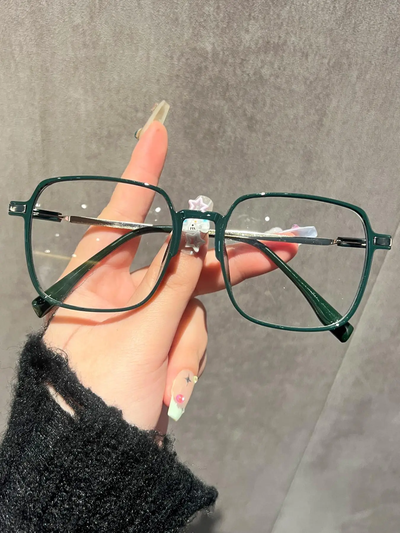 Casual Minimalist Anti-blue Light Eyeglasses, Basic Square Frame Eyeglasses for Women & Men, Fashionable All-match Accessories for Daily Life