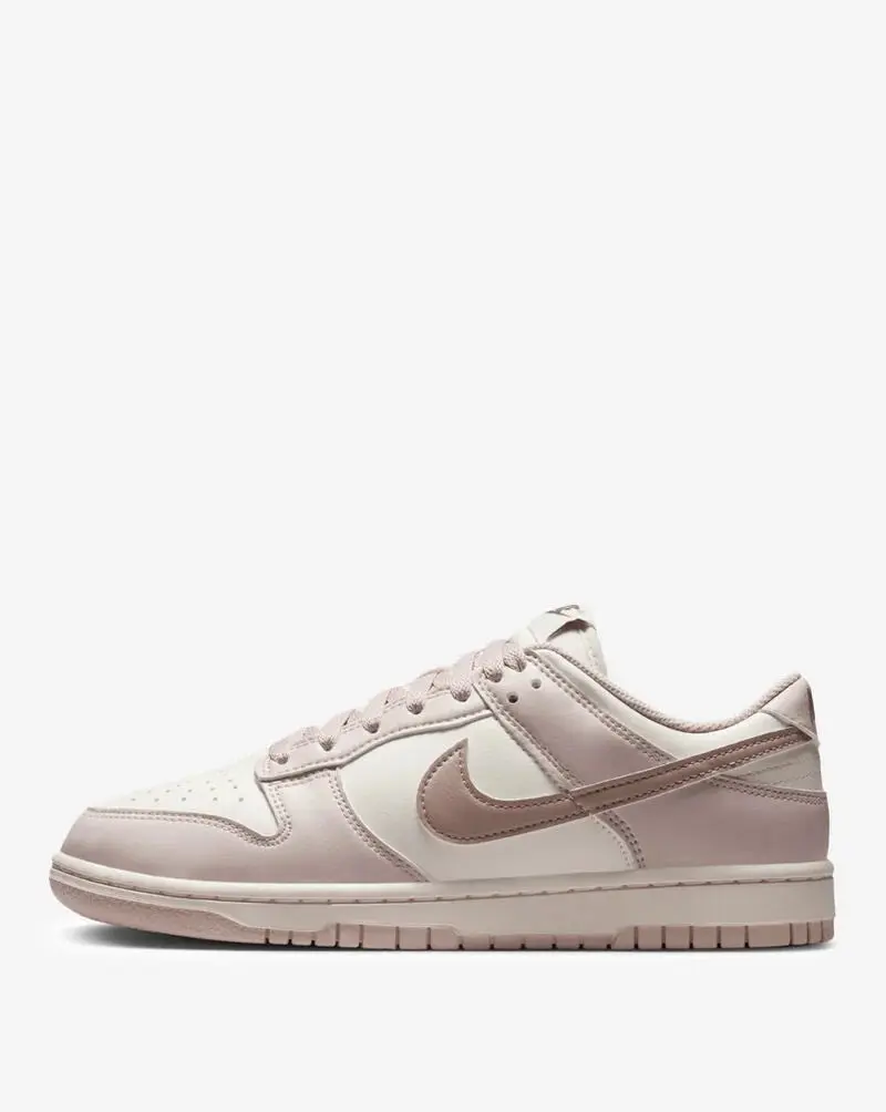 Nike Women's Dunk Low "Silt Red" Low-Top Laceup Athletic Shoe, Nude Pink Casual Wear Sneaker, Style IM6572-602