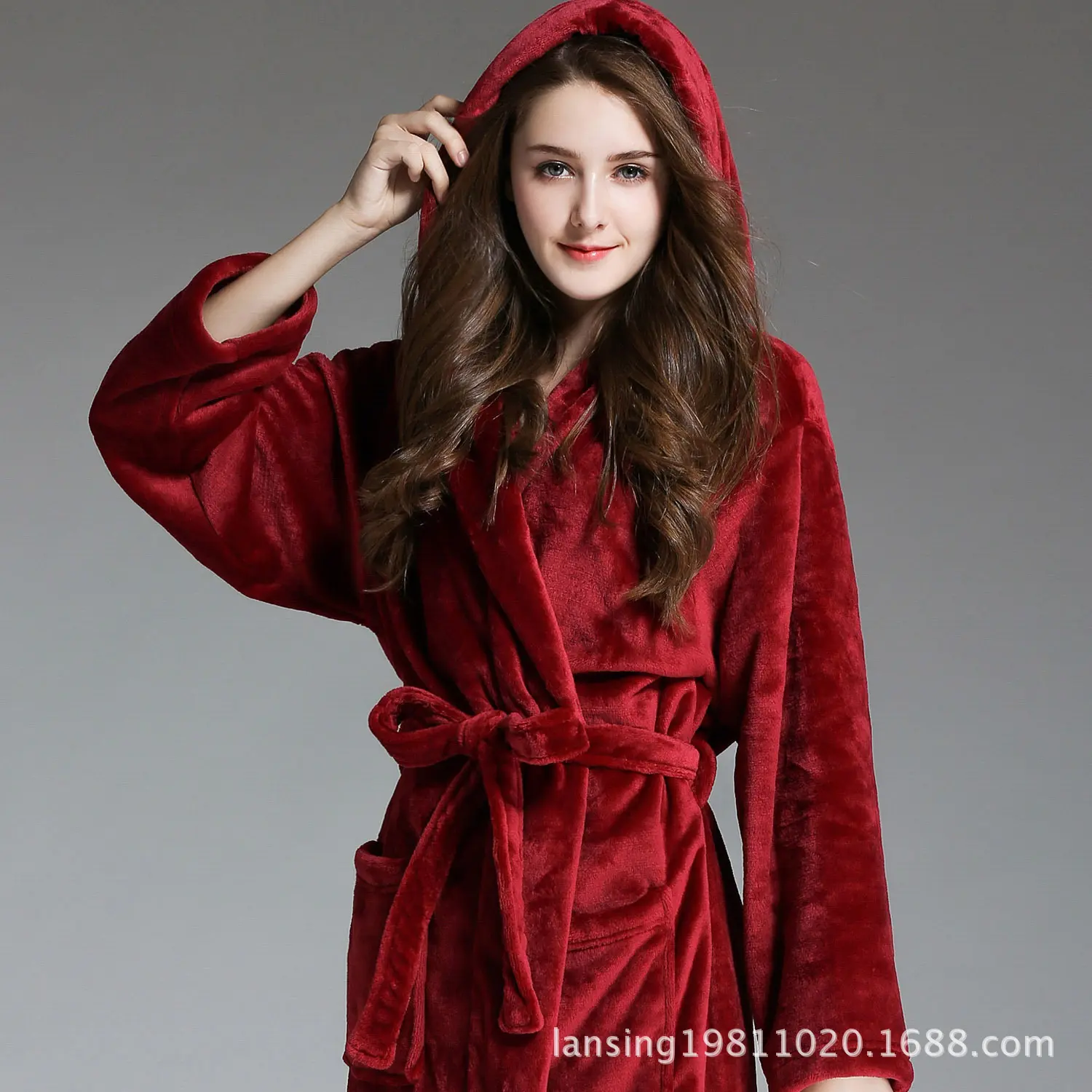 Women's Hooded   Red