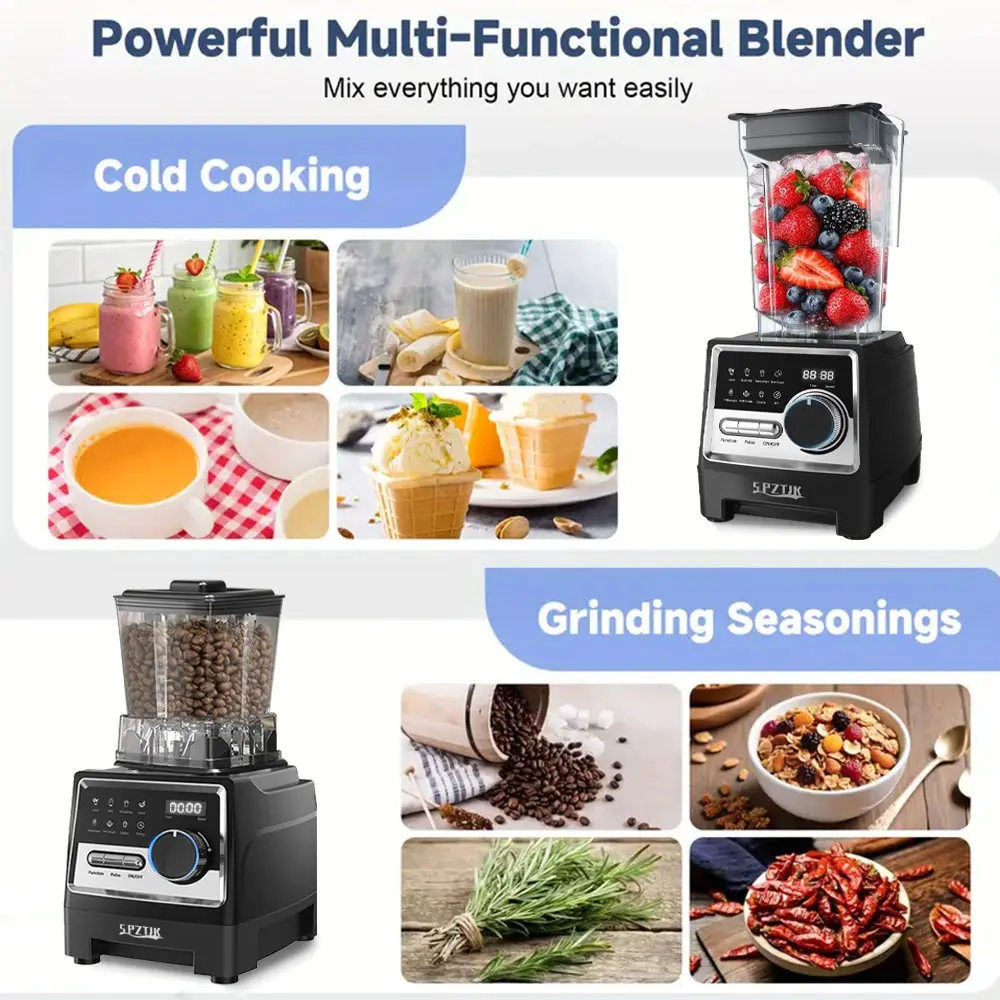SPZTJK Professional Blender,Kitchen for Blender 68oz BPA Free 2