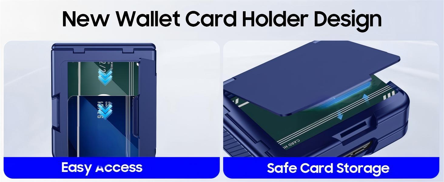 Vizvera for Motorola Razr Case w/ RFID Blocking – Card Holder, Hinge Protection & Screen Protector