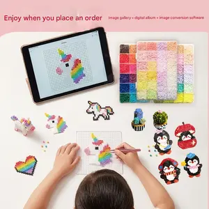 DIY Craft Kit | Creative Pixel Beads Art Set | Educational Building Mosaic Toy for Kids&Adults