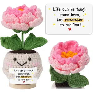 Get Well Gifts for Women - Encouragement, Feel  Soon, Cheer Up, Wellness, Inspirational Birthday Ideas - Emotional Support  Collectible Peony Doll Life is Tough - Desk Decor