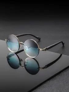 Men's Metal Round Glasses, Classic Vintage Elegant Style, Casual Lightweight Fashion Eyewear for Daily Commute Business Vacation Driving