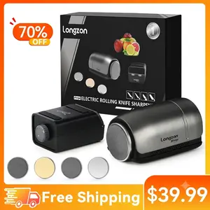 ZForge Superior Electric Rolling Knife Sharpener Tool-Made Easy,10°-25° Magnetic Angles Knife Sharpening,Professional Kitchen Knife Sharpener Kit with Diamonds Discs for All Kitchen Knife Sets