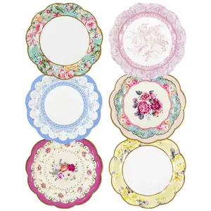 Truly Scrumptious Vintage Paper Plates - 12 Pack