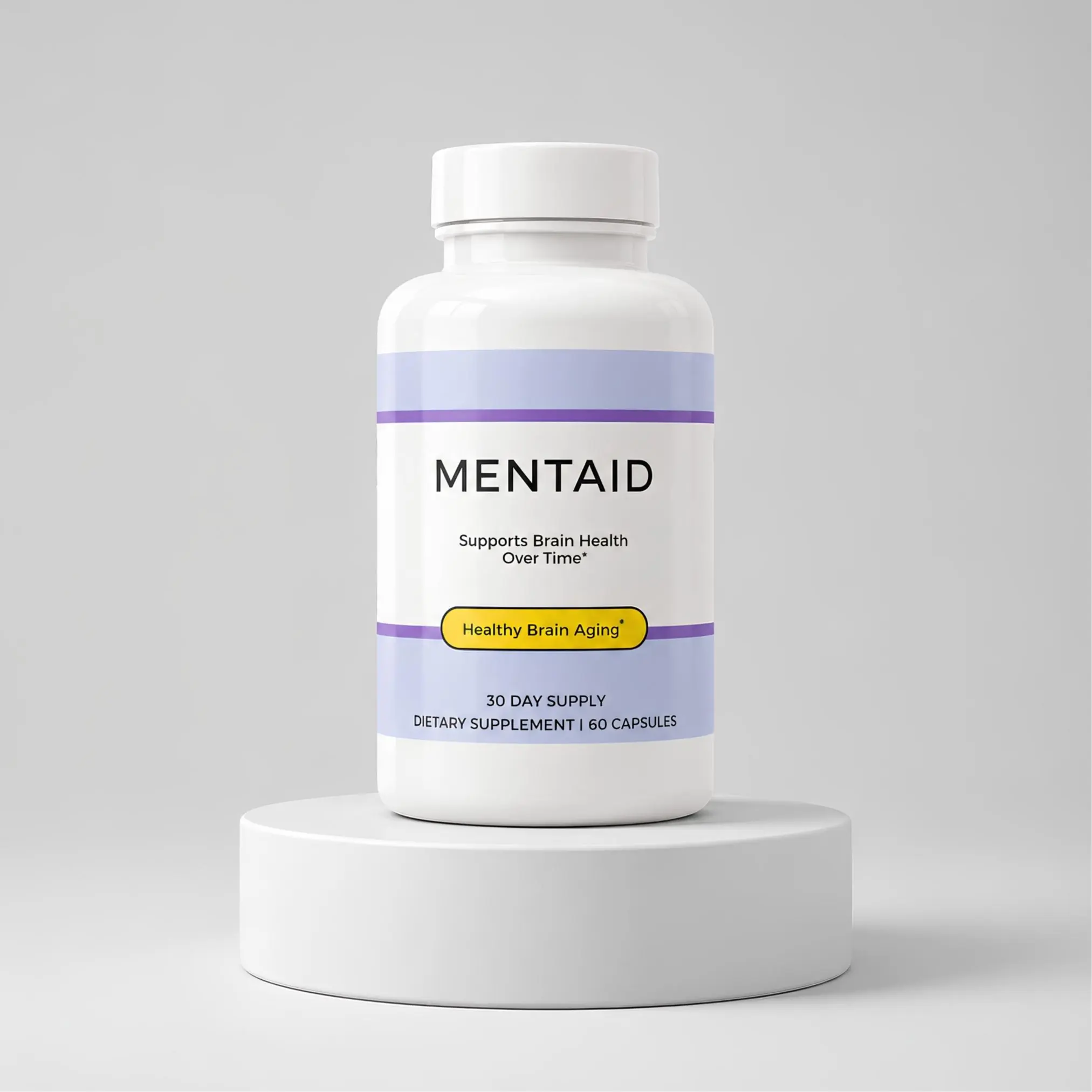 Mentaid Psychiatrist Formulated Supplements to Help Brain Health Over Time, Helps Brain Fog, Focus, Memory and Staying Sharp