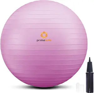 Exercise Ball for Balance Stability Fitness Workout Yoga Pilates at Home Office & Gym with Inflator Pump