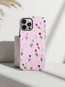 Coquette Floral Print Phone Case, Cute and Trendy, Spring Aesthetics spigen iphone case
