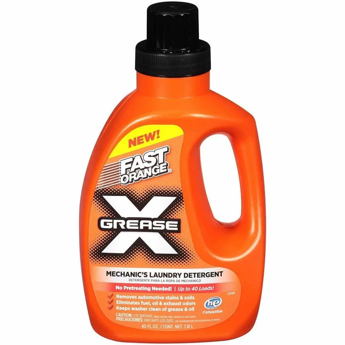 212 MAIN Fast Orange Grease X Mechanic Laundry Detergent - Washer Safe Stain Remover for Household Washing Machines