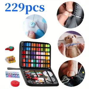 229 Pcs Sewing Kit,Friendly for Beginner and Professional for Worker,Suitable for Travel,Home,School and DIY Gift,Needles,Scissors,41XL Thread Spools
