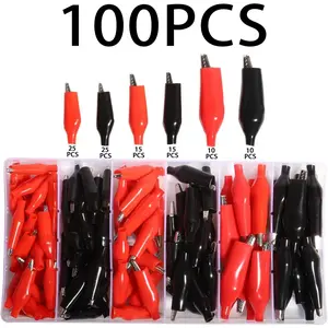 Alligator ClipInsulated ElectricalTest Kit – Pure Copper Crocodile Clamps Jumper