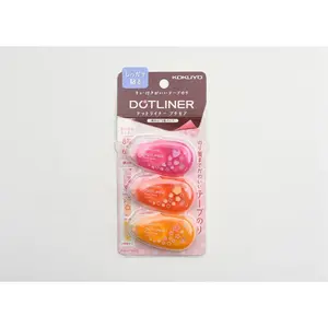 KOKUYO Dotliner Petit More Tape Runner - Permanent Adhesive Patterns 3pk