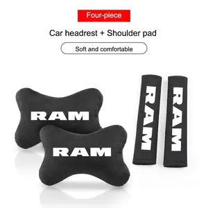 Car Seat Belt Cover Safety Belt Shoulder Protection Pad, Seat Headrest for Dodge RAM Challenger Charger Journey Durango Srt Dart Avenger