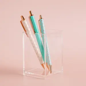 Single Compartment Pen Holder for Stationery Storage with Optional Personalization