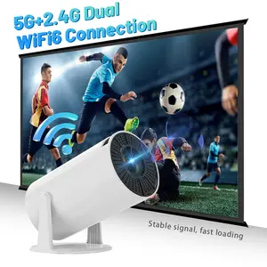 Mini Portable Projector 4K 1080P Full HD Supported WiFi6 BT5.0 180 Rotatable Outdoor Projector Built-in Android Perfect for Sports Events and Gatherings Ideal Christmas Gift