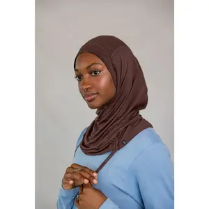 VELA Espresso Instant Hijab - Ruching Lite